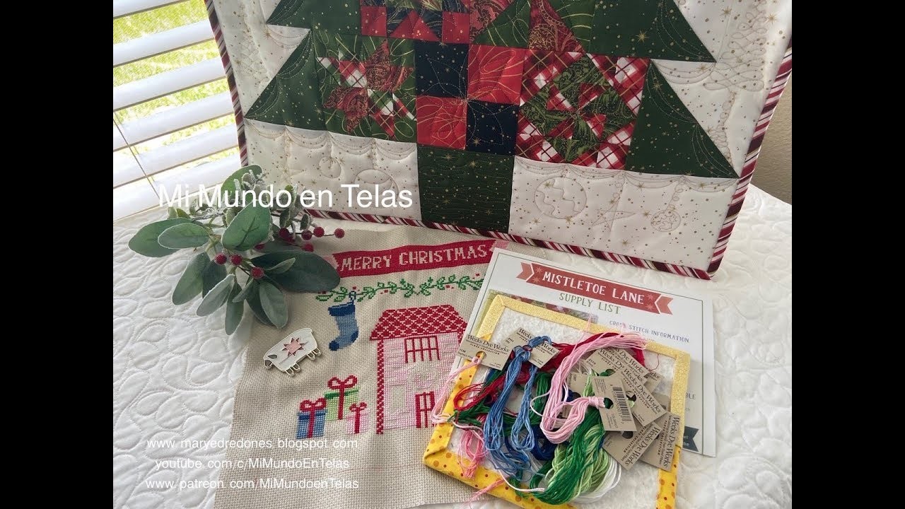 Clase en ViVo #30 - Punto de Cruz - Mistletoe Lane - Pino en Patchwork - DIFERIDO