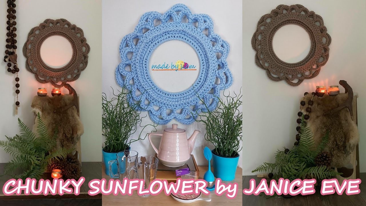 THE CHUNKY SUNFLOWER by JANICE EVE - TUTORIAL - HAKEN - NEDERLANDS - MADE BY SIEM (UPDATE ZIE ????)