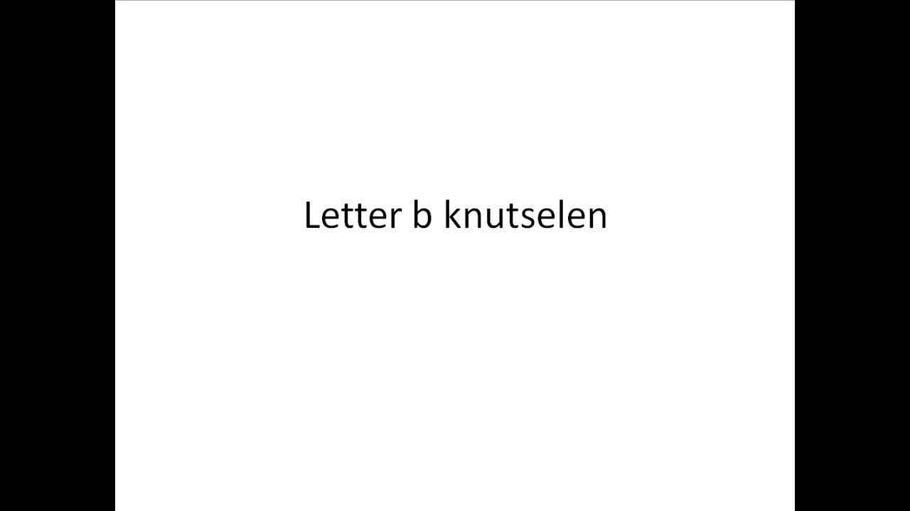 Letter B knutselen
