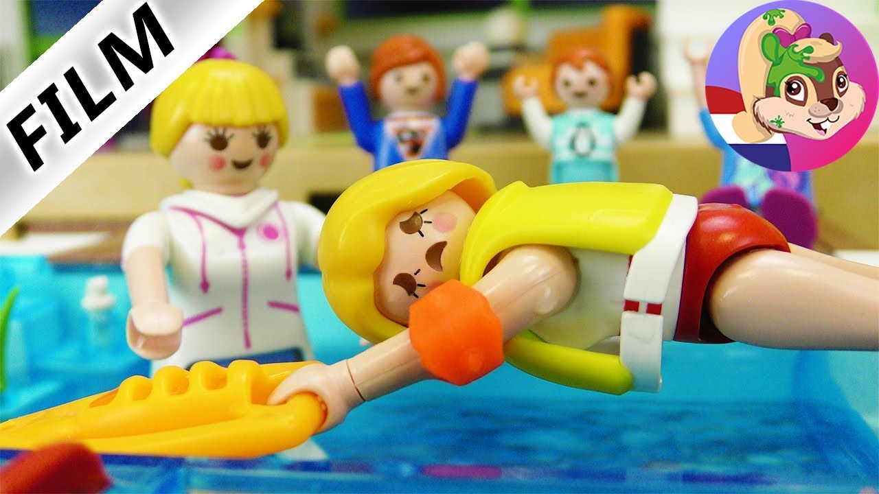 Playmobil Film Nederlands | MAMA KAN NIET ZWEMMEN! Zwemonderwijs in het zwembad | Family Vogel