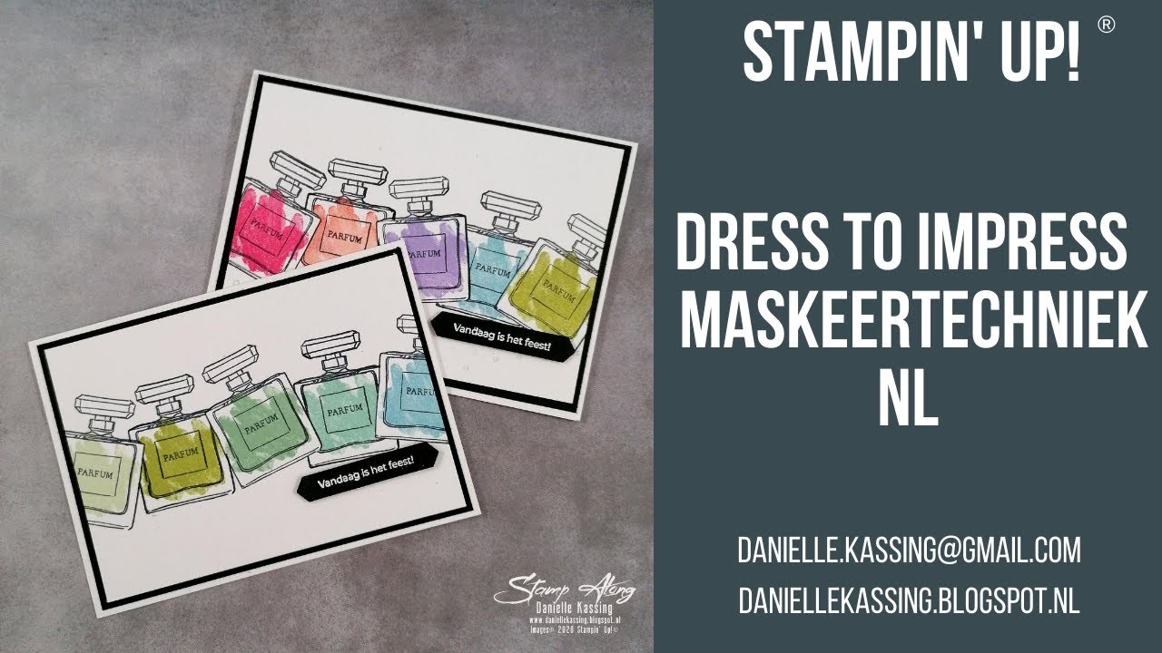 Stampin' Up! Dress to Impress maskeertechniek - NL