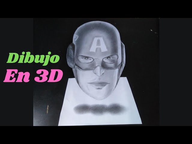 ????✏️Como dibujar en 3D paso a paso. draw captain America in 3D step by step