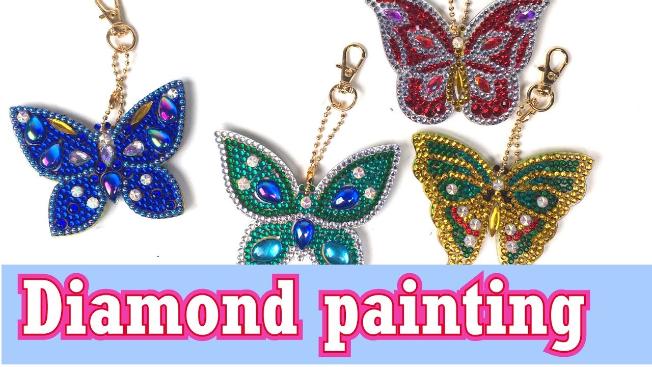 Diamond painting pakket: sleutelhangers van Diamondpaintingwereld.nl