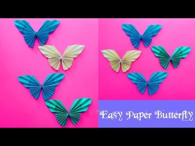 Easy paper butterfly|| How to make Origami paper butterfly at home|| DIY craft|| কাগজের প্রজাপতি||