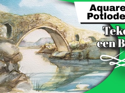 Hoe teken en schilder je een brug met Aquarel potloden