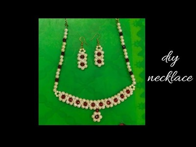 How to make haram for neck. How To Make Beautiful Pearl Necklace At Home