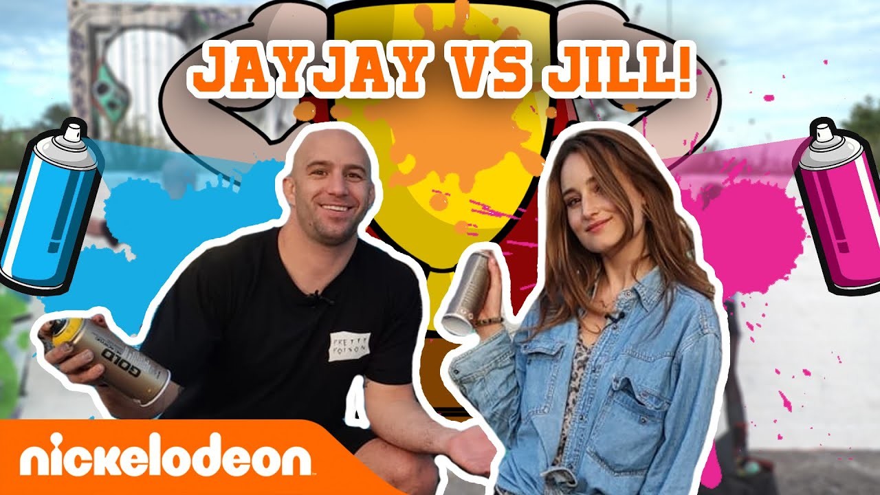 JAYJAY EN JILL MAKEN GRAFFITI KUNST MET MICK LA ROCK ???? | DE KAMPIOEN #3 | Nickelodeon Nederlands
