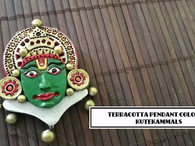 Kathakali Pendant Coloring #KuteKammals #TerracottaTutorial