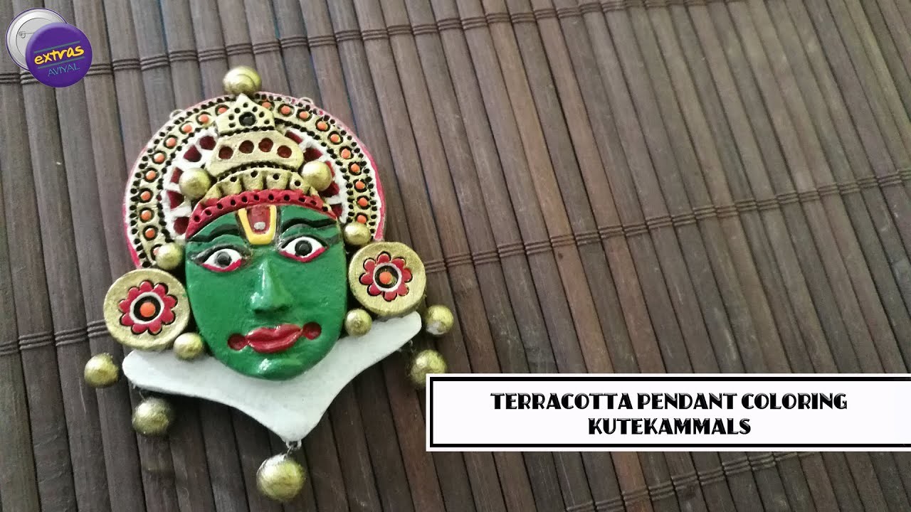 Kathakali Pendant Coloring #KuteKammals #TerracottaTutorial