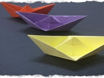 فكرة صنع قارب صغير بالورق Origami Paper Bota - Easy Paper Boat Making
