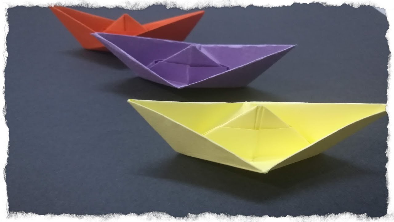 فكرة صنع قارب صغير بالورق Origami Paper Bota - Easy Paper Boat Making