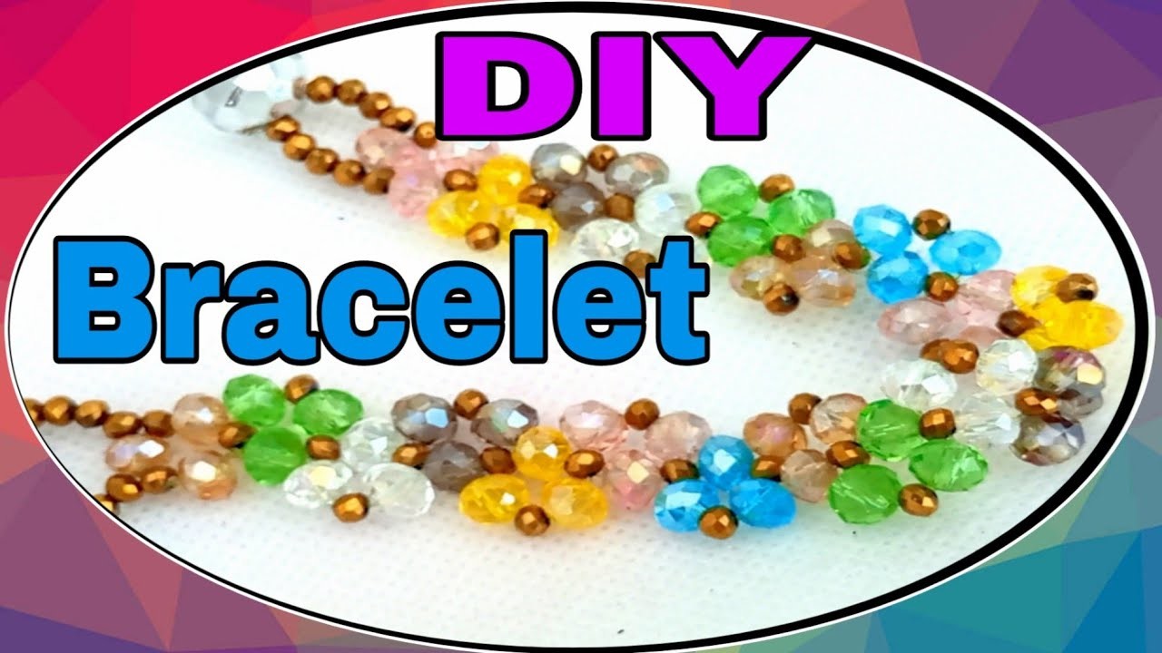 Making Crystal Beads Bracelet.how to make easily.English+Urdu.#EasySaminJewelery