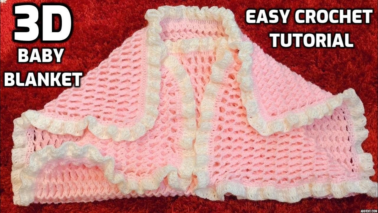 (Nepali Audio) Easy 3D Baby Blanket Crochet with Ruffle Border | येसरी बनाऊनो होस् 3D Baby Blanket.