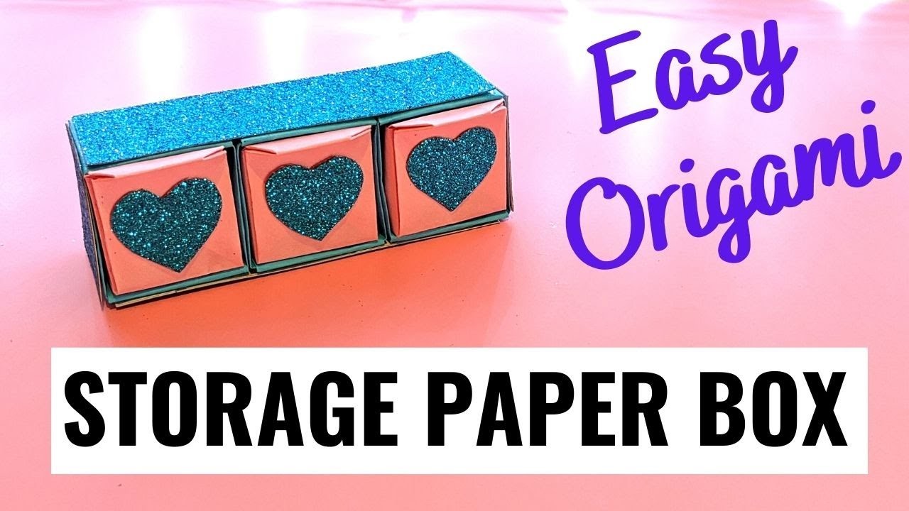 ORIGAMI STORAGE BOX | DIY ORIGAMI PAPER BOX | ORIGAMI CRAFT | ORIGAMI PAPER CRAFTS | ORIGAMI HACKS