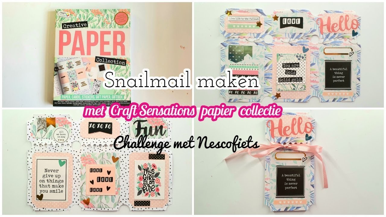 Snailmail maken met Craft Sensations papier collectie | CHALLENGE.samenwerking met Nescofiets