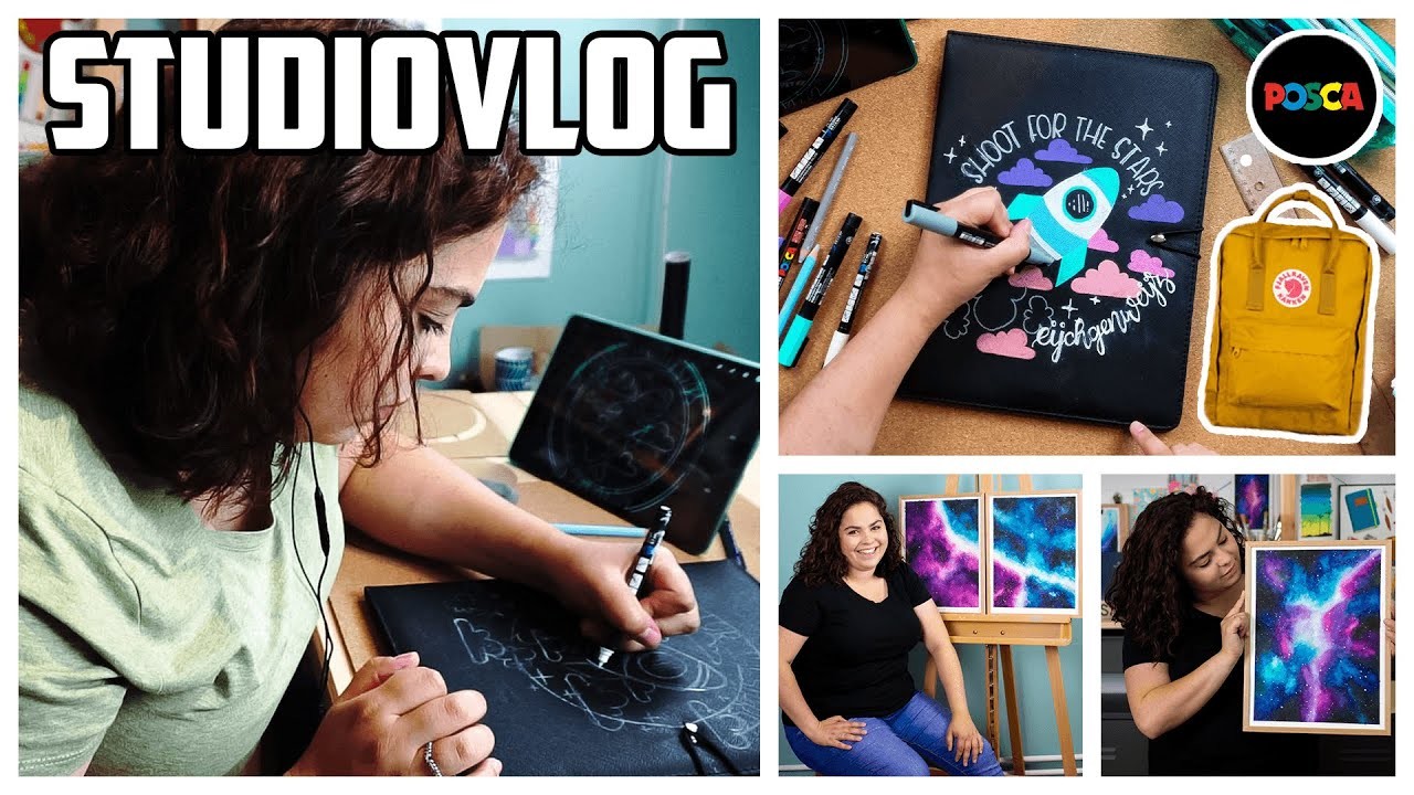 Studio Vlog #008 - Illustratie met Posca pens, Give away Prep & Mini Fotoshoot