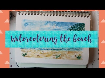 Watercoloring the beach for beginners #waterverven