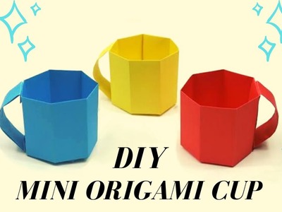 DIY paper cup | Origami paper cup | Mini cup | 3D cup