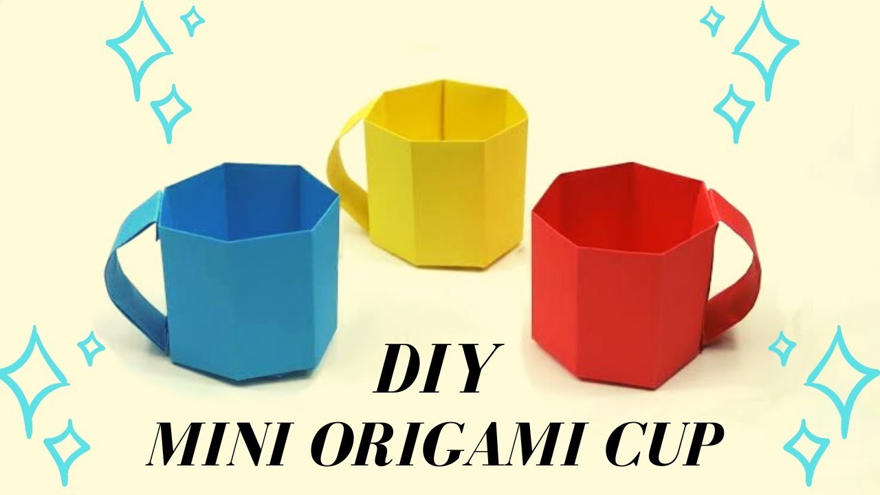 DIY paper cup | Origami paper cup | Mini cup | 3D cup