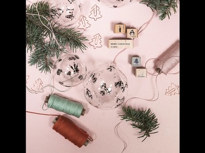 DIY Stamping Tutorial - Weihnachtskugeln bestempeln. Homemade Christmas Decoration.