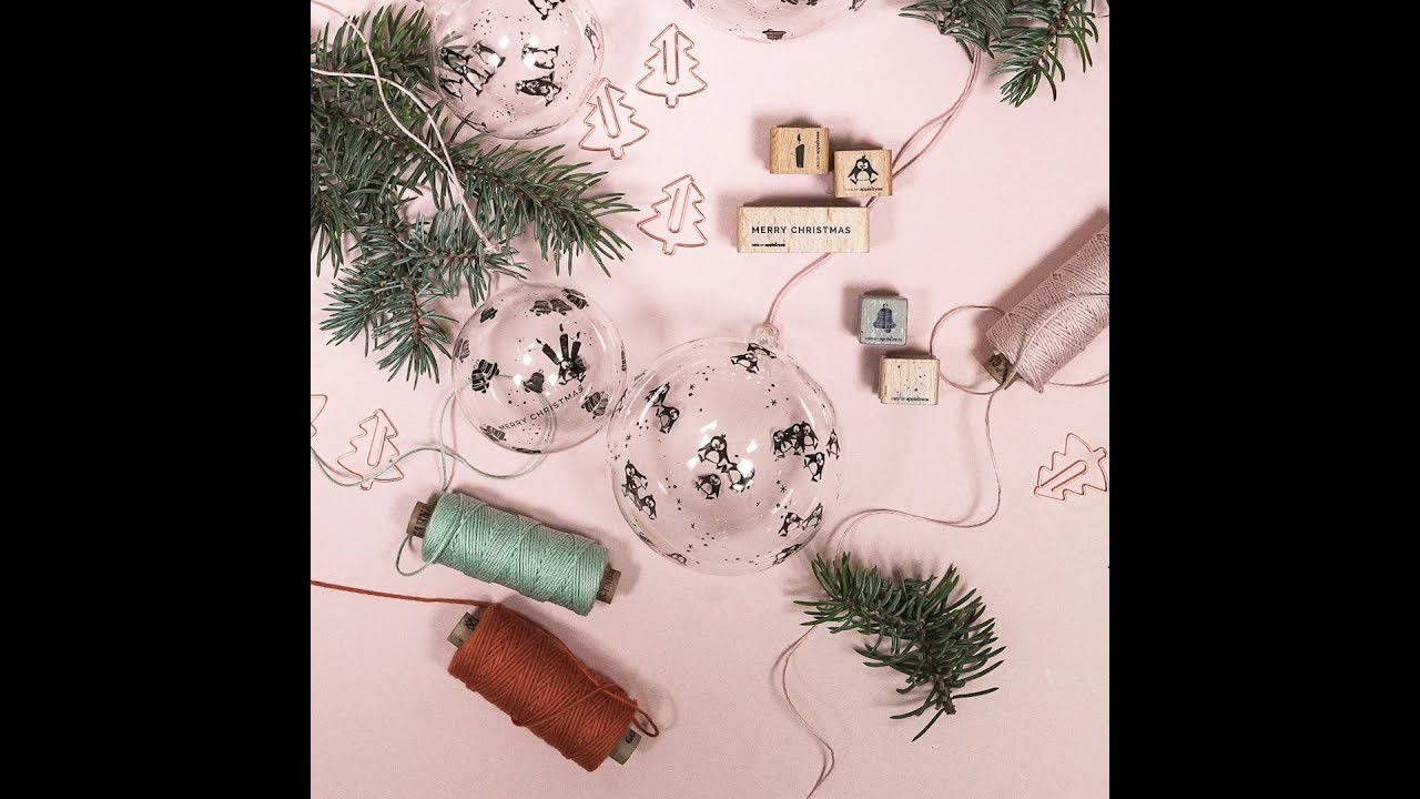 DIY Stamping Tutorial - Weihnachtskugeln bestempeln. Homemade Christmas Decoration.