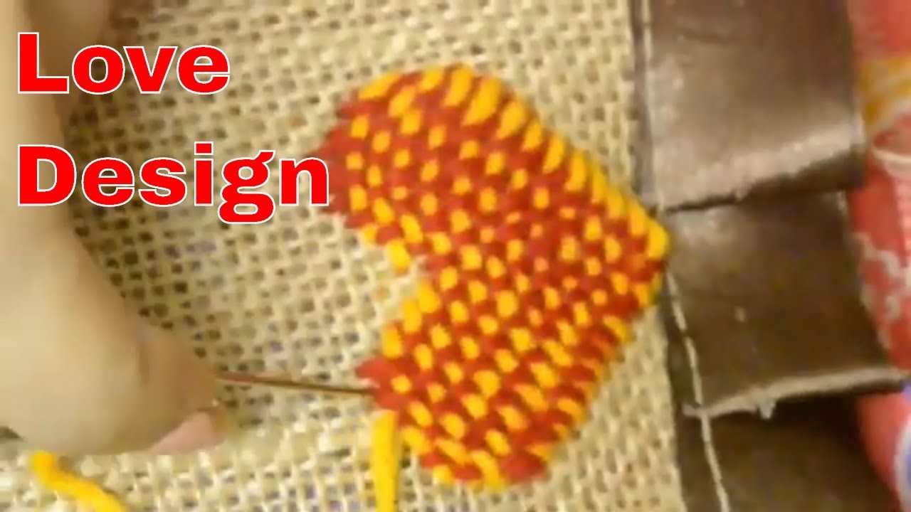 আসন সেলাই - ফুলের নকশা |Ason Selai for Beginners |Cross Stitch Flower Design |Sitting Mat Embroidery