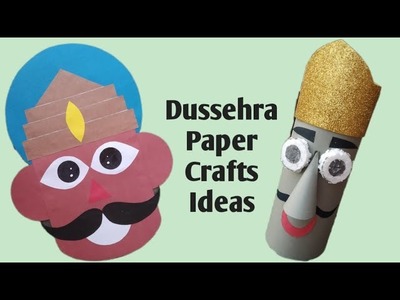 Dussehra Paper Crafts | How To Make Ravan Face For Dussehra | Dussehra Craft For Teachers And Kids