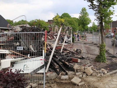 Dagbeeldvan grote brand restaurant in Vlagtwedde