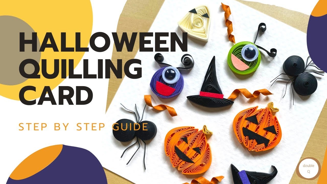 Paper Quilling Halloween Cards | Paper Quilling Beginners - Happy Halloween
