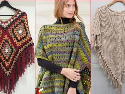 Top Classic 80 Dedigners Crochet Handmade Ponchoos#shawls#cap shawl designes