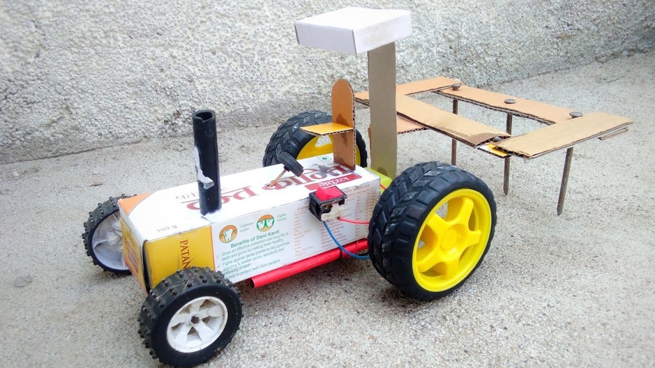 How To Make A Remote Control Tractor Toy At Home || घर पर बनाए ट्रकटर