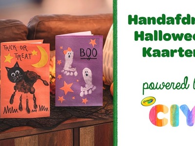 Knutselidee || Crayola DIY: Handafdruk Halloween Kaarten