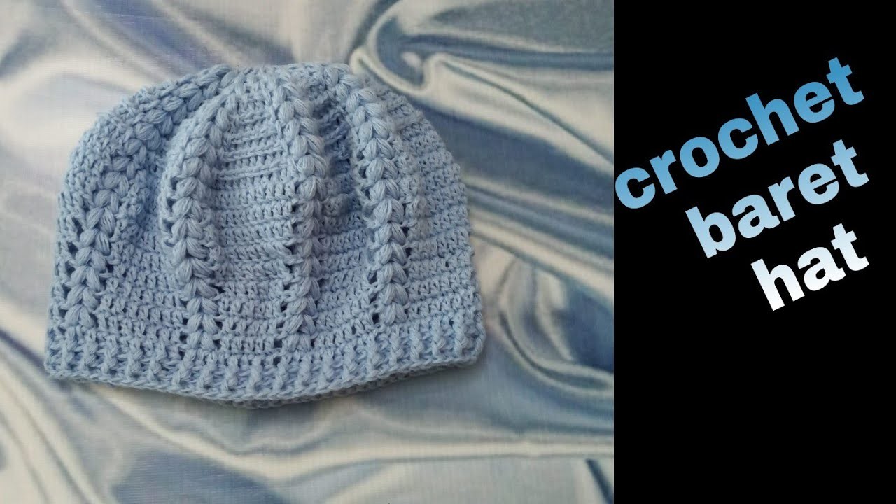 Crochet easy baret hat #crochet #crochet_hat