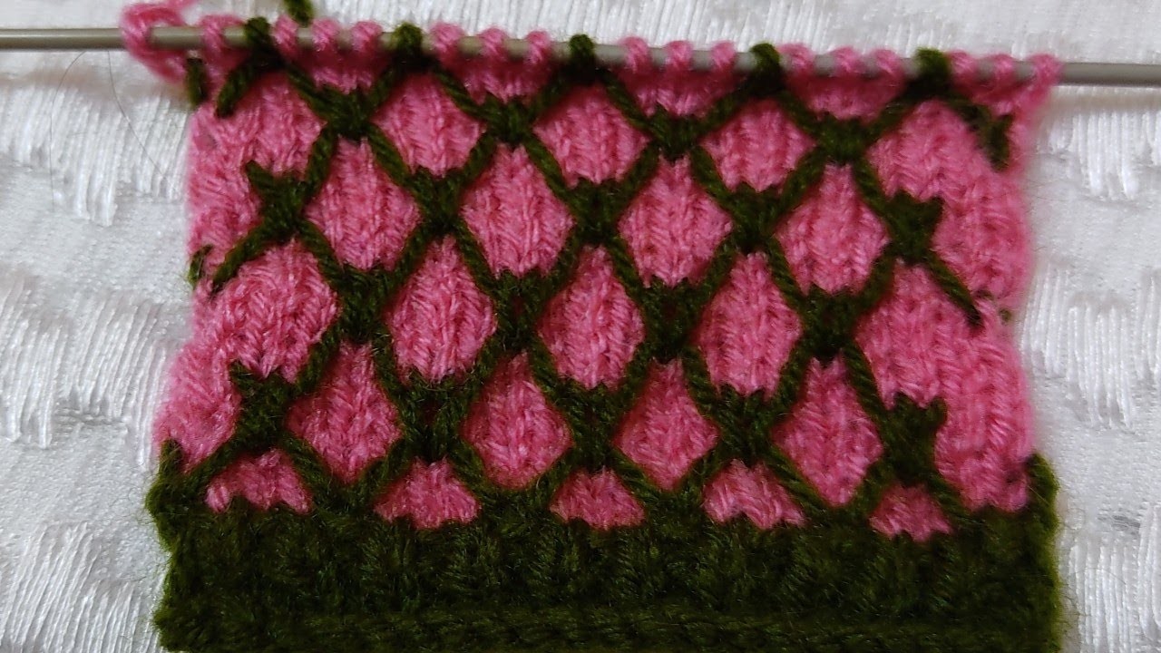 Easy do color ka sweater design, two colour knitting design, new bunai, new sweater design