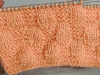New muffler design, new knitting pattern, square design for sweater, shawl design, blanket design