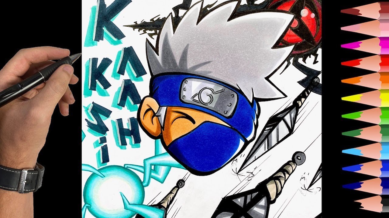 JE DESSINE KAKASHI DANS NARUTO !