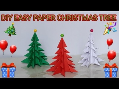 Paper christmas tree. 3D paper christmas tree. origami christmas tree. paper christmas tree easy