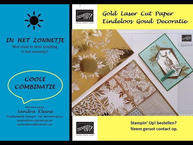 Gold Laser-Cut eindeloos goud decoratie - Stampin' Up! "in het zonnetje": Coole Combinatie