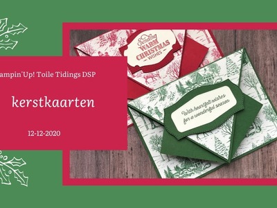 Kerstkaarten met Stampin'Up! Toile Tidings DSP