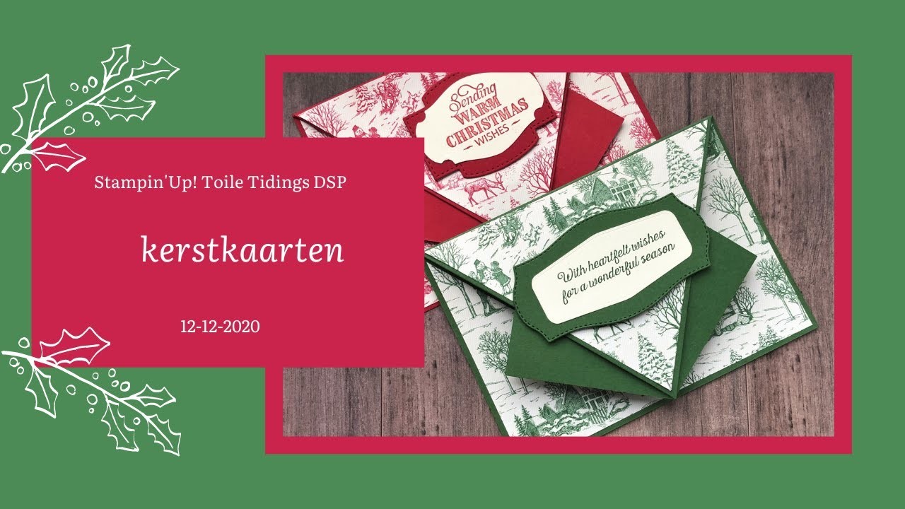 Kerstkaarten met StampinUp! Toile Tidings DSP