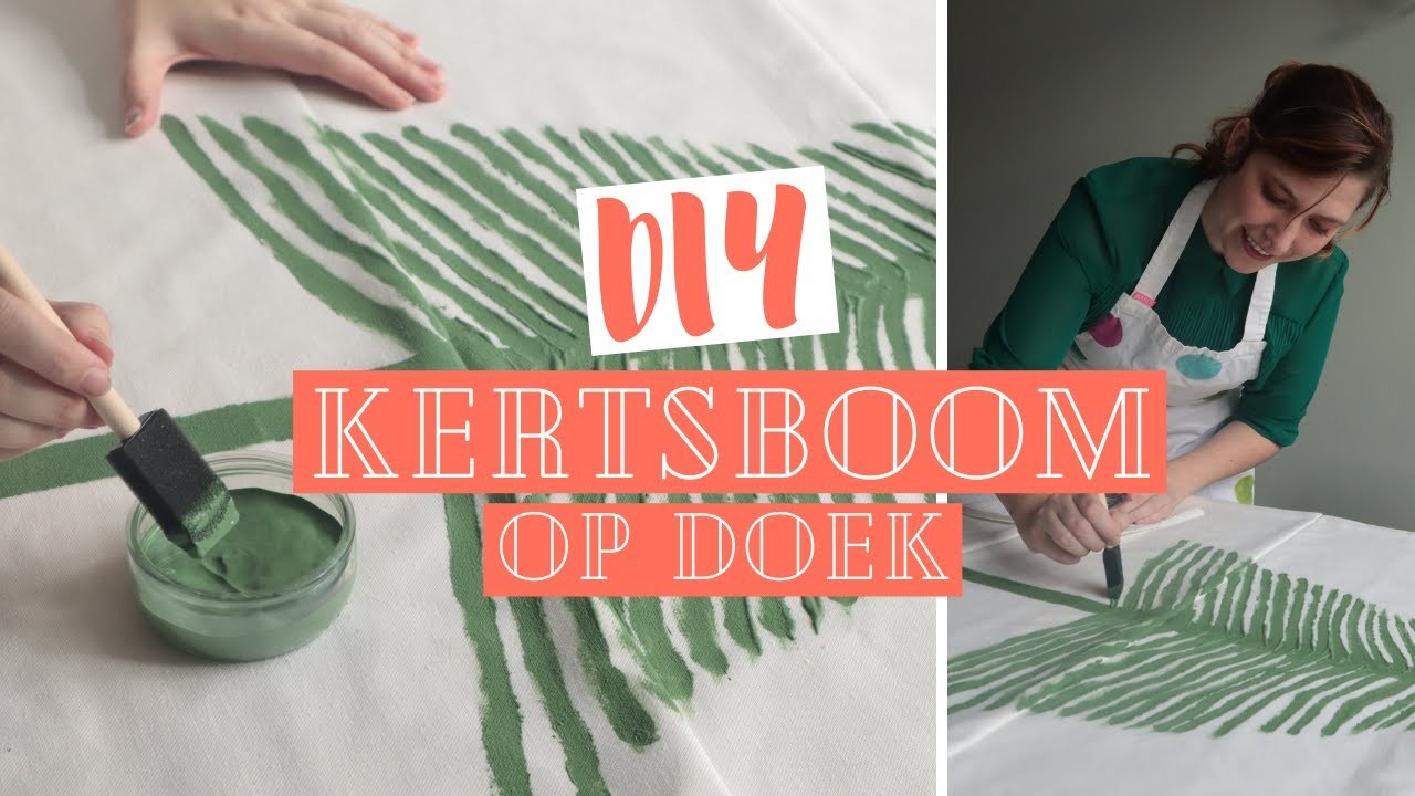 DIY KERSTBOOM OP DOEK: Zo maak je zelf een kerstdoek voor in huis! | Go Gracy