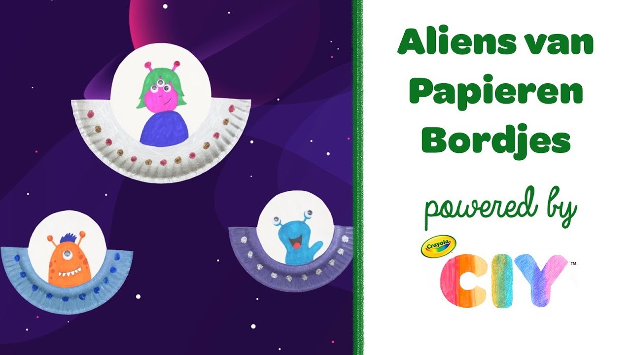 Knutselidee || Crayola DIY: Aliens van Papieren Bordjes