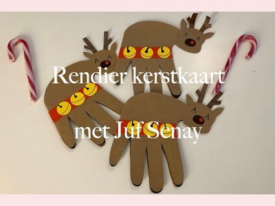 Rendier kerstkaart knutselen