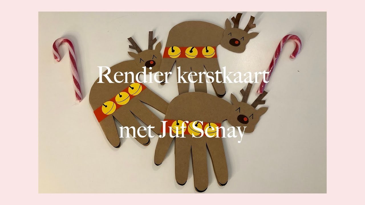 Rendier kerstkaart knutselen