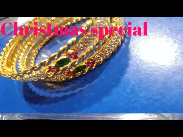 Christmas special bangles, anklets, earring. Etc
