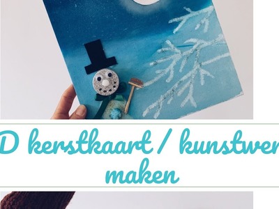 3D kerstkaart. kerst kunstwerk maken