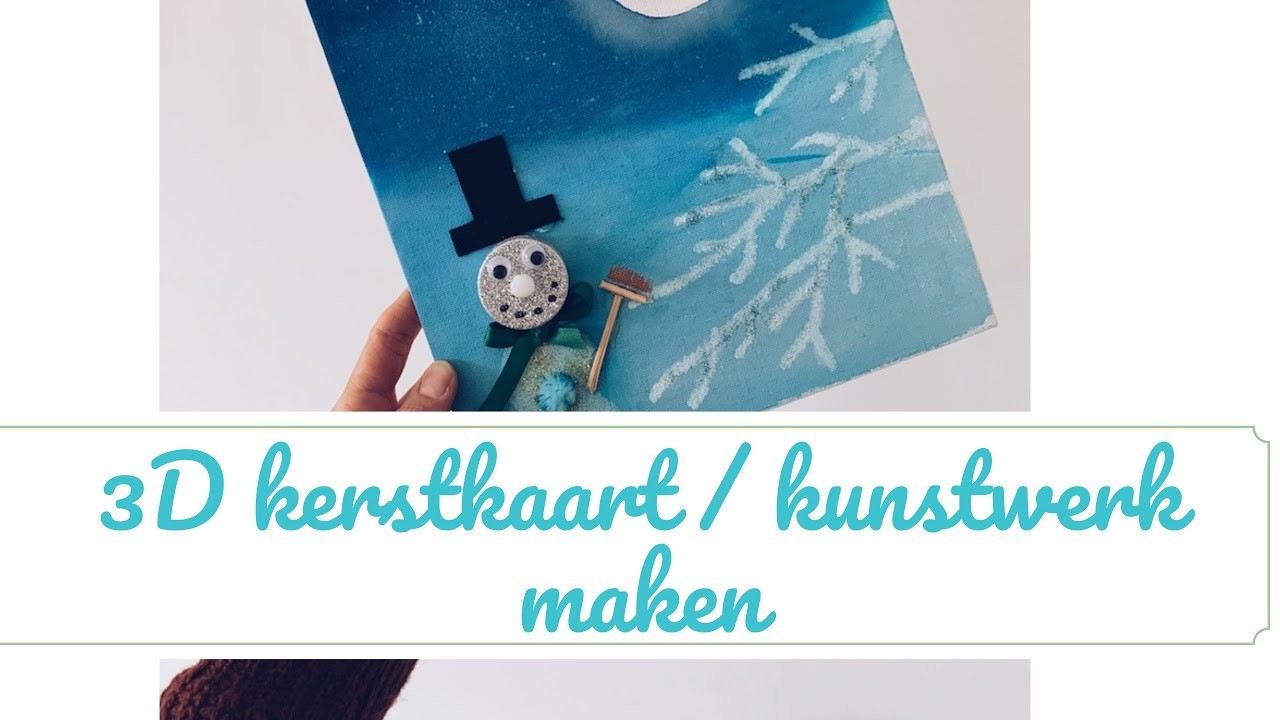 3D kerstkaart. kerst kunstwerk maken