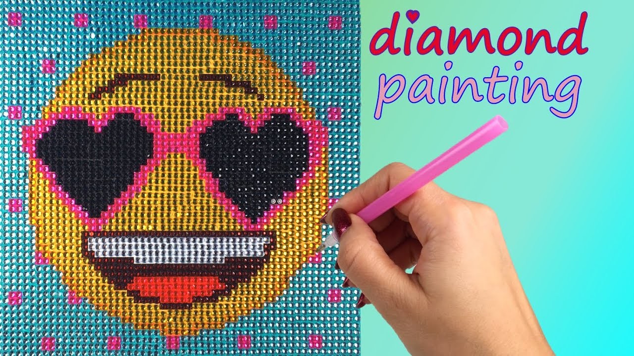 Diamond painting (goedkoop) bij ACTION: Smiley emoji