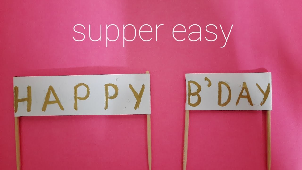 DIY toothpick cake toppers