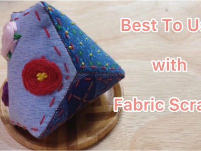How to best use fabric scraps make haxegon cute toy I how to use with tiny scraps  如何有效使用碎布来制成六角形玩具